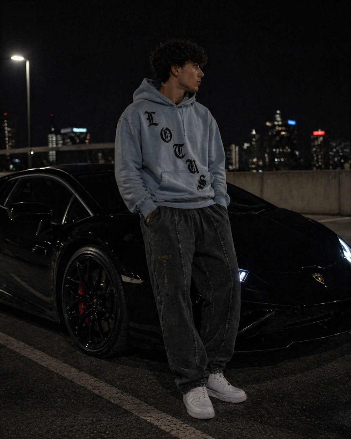 Vintage "Lotus Skull" Hoodie