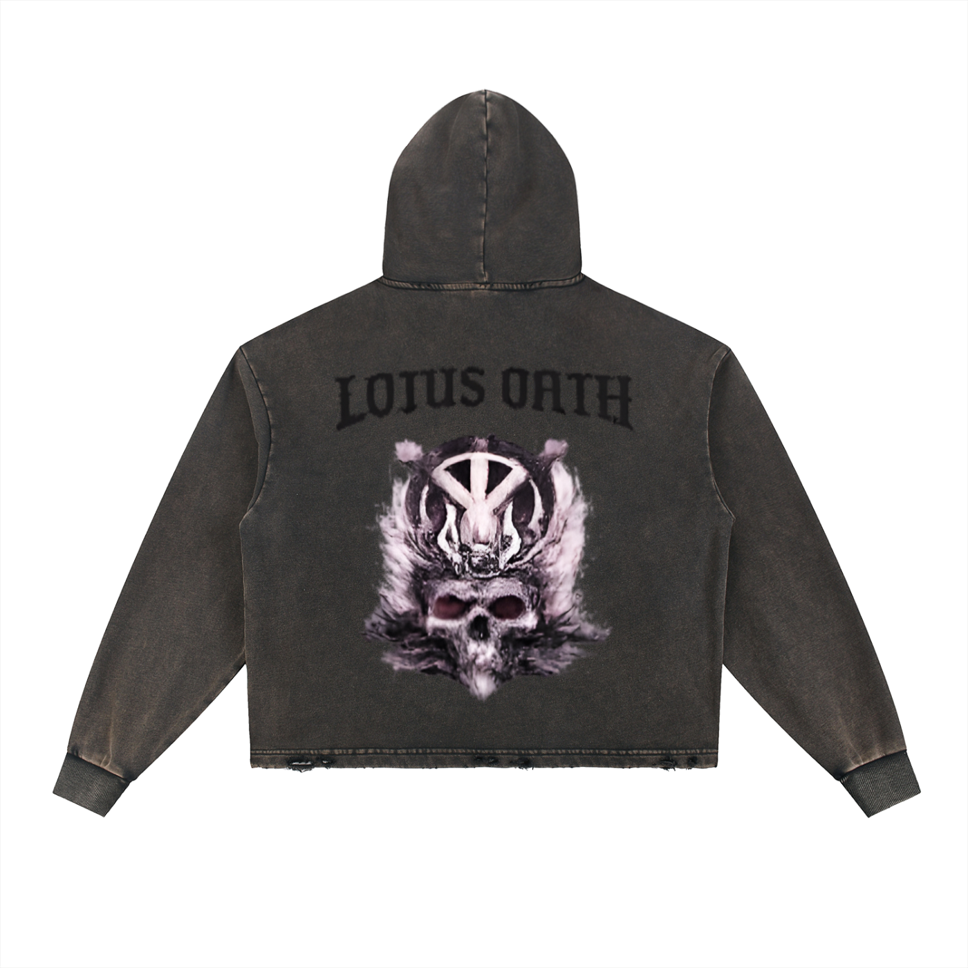 Vintage "Lotus Skull" Hoodie